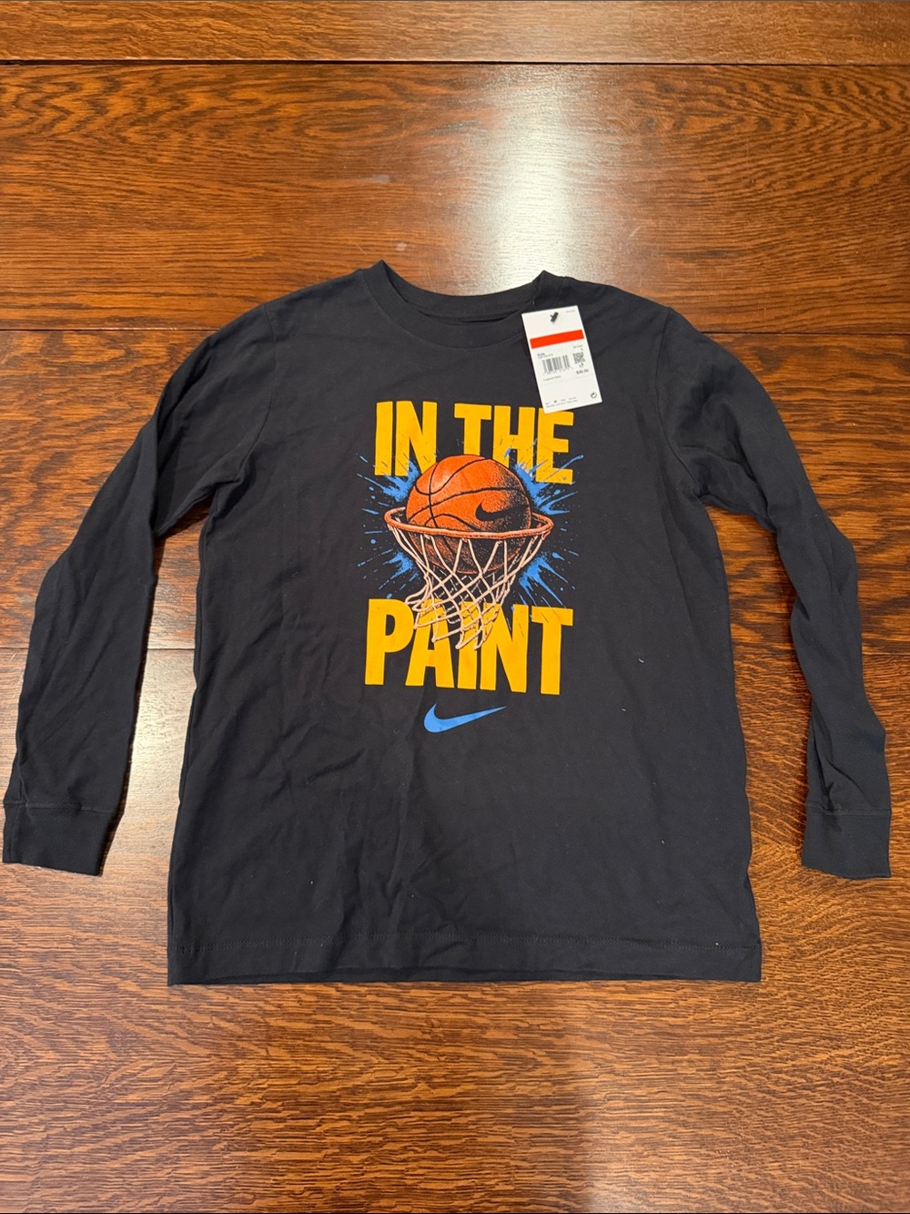 Nike Black Long-Sleeve 'In The Paint' Basketball Graphic Tee